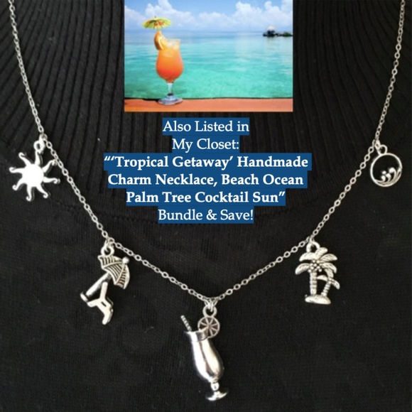 “World Traveler" Handmade Silver Travel Charm Necklace, Suitcase Plane Passport - Picture 13 of 13